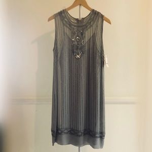 Brand New Banana Republic Gray Sequined Dress